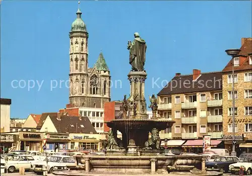 Braunschweig Hagenmarkt Brunnendenkmal Andreaskirche Kat. Braunschweig