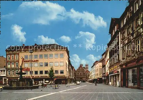 Braunschweig Kohlmarkt Blick auf Gewandhaus Martinikirche Kat. Braunschweig