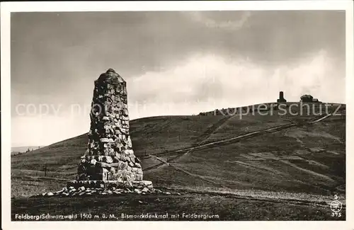 Feldberg Schwarzwald Bismarckdenkmal mit Feldbergturm Kat. Feldberg (Schwarzwald)