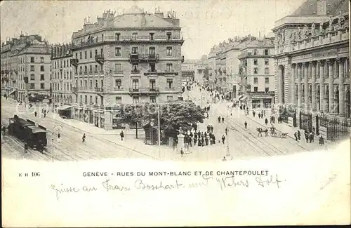Geneve GE Rues du Mont Blanc et de Chantepoulet Kat. Geneve
