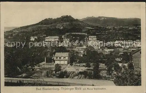 Bad Blankenburg Blick zur Ruine Greifenstein Kat. Bad Blankenburg