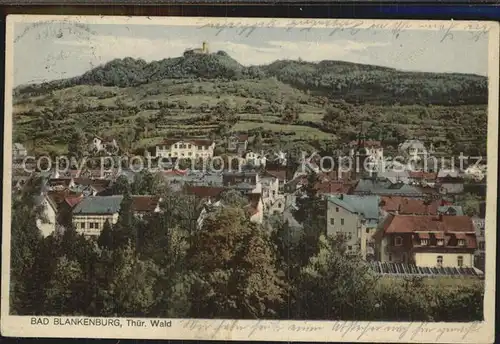 Bad Blankenburg Teilansicht mit Burg Greifenstein Kat. Bad Blankenburg