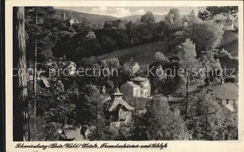 Schwarzburg Thueringer Wald Hotels Fremdenhaeuser und Schloss Kat. Schwarzburg