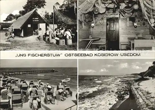 Koserow Ostseebad Usedom Uns Fischerstuw Strand Streckelbergmauer Kat. Koserow