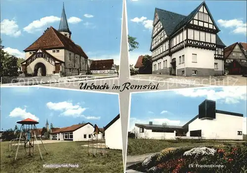 Urbach Rems Rathaus Friedenskirche Kat. Urbach