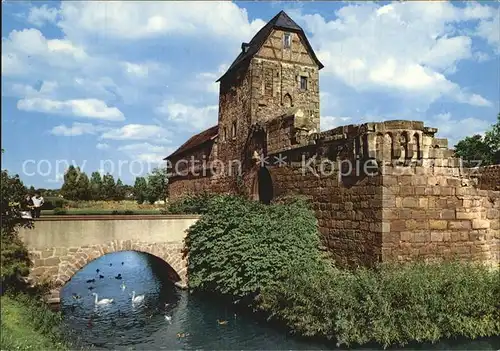 Bad Vilbel Burg mit Wehrgraben Kat. Bad Vilbel