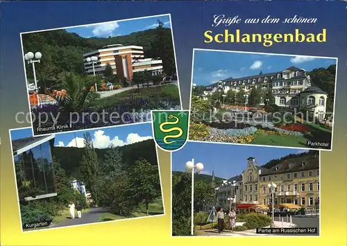 Schlangenbad Taunus Parkhotel Kurgarten Russischer Hof Kat. Schlangenbad