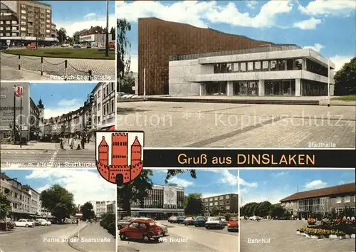 Dinslaken Friedrich Ebert Strasse Saarstrasse Neutor Bahnhof Kat. Dinslaken