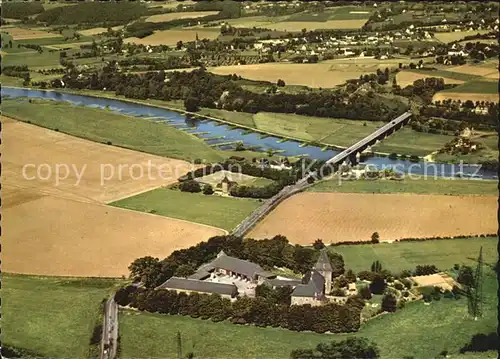 Bochum Fliegeraufnahme Ruhrtal mit Wasserburg Haus Kemnade Kat. Bochum