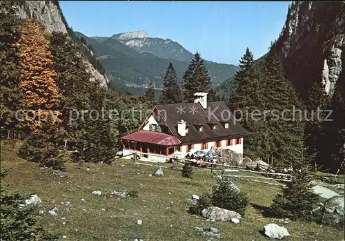 Berchtesgaden Wimbachschloss gegen Untersberg Kat. Berchtesgaden