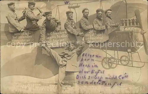 Elsenborn Truppenuebungsplatz gruppenfoto Flieger WK1 Kat. 