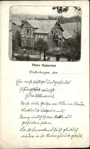 Finsterbergen Haus Hubertus  Kat. Finsterbergen Thueringer Wald