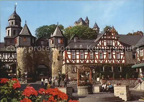 Braunfels Marktplatz Tor Schloss Fachwerkhaus Luftkurort Kat. Braunfels