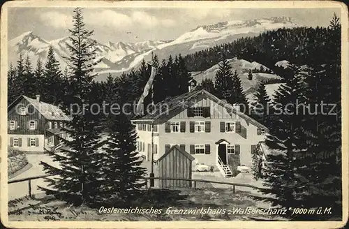 Vorarlberg oesterreichisches Grenzwirtshaus Walserschanz Kat. Oesterreich