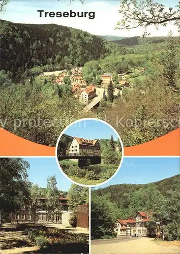 Treseburg Harz Teilansicht Erholungsheime Wildstein und Luppbode Ferienheim Forelle Kat. Treseburg