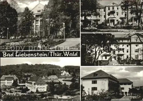 Bad Liebenstein Kurhaus Heinrich Mann Sanatorium Kurheim Olga Bernhard Else Kat. Bad Liebenstein