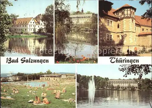 Bad Salzungen Hufelang Sanatorium Kurhaus Schwimmbad Kat. Bad Salzungen