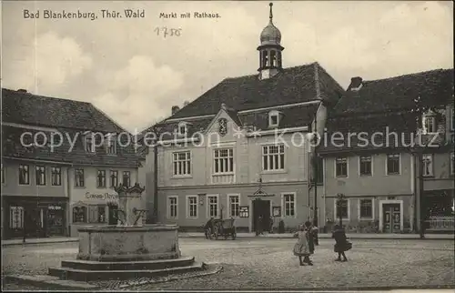 Bad Blankenburg Marktplatz mit Rathaus Kat. Bad Blankenburg