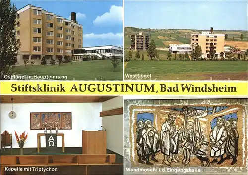 Bad Windsheim Stiftsklinik Augustinum Kapelle mit Triptychon Wandmosaik Kat. Bad Windsheim