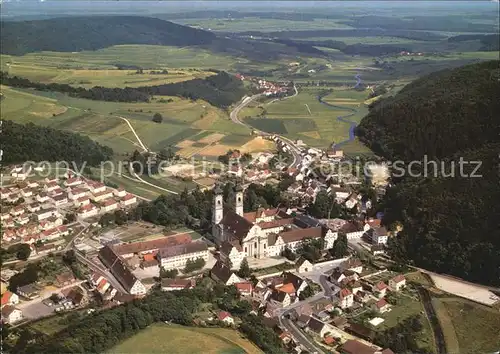 Zwiefalten Wuerttemberg Klosterkirche Luftaufnahme