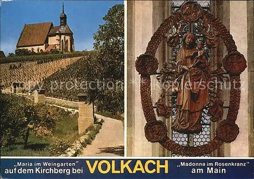 Volkach Maria im Weingarten Madonna im Rosenkranz Kat. Volkach Main