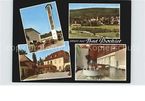 Bad Bocklet Turm Panorama Kuranlage Trinkbrunnen Kat. Bad Bocklet