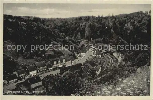 Ruebeland Harz Teilansicht mit Bahnhof