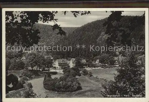 Wendefurth Blick in das Bodetal Kat. Altenbrak