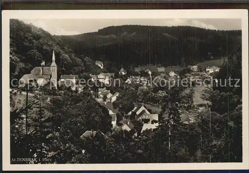 Altenbrak Harz Teilansicht mit Kirche Kat. Altenbrak