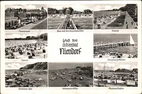 Niendorf Ostseebad Promenade Strand Fischereihafen Brodtener Ufer Kat. Timmendorfer Strand