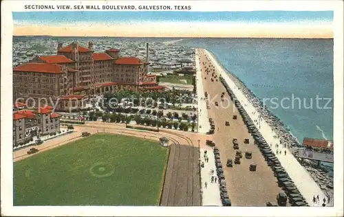 Galveston Fliegeraufnahme Sea Wall Boulevard Kat. United States