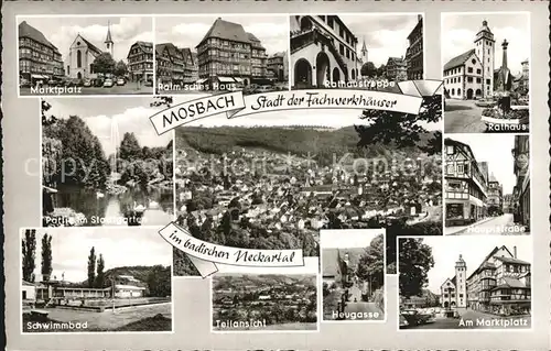 Mosbach Baden Palmsches Haus Heugasse Marktplatz Kat. Mosbach