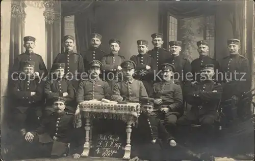 Regiment LIR 107 Landwehr Gruppenfoto Rekruten Depot WK1