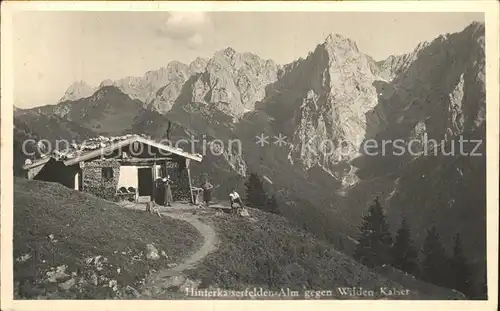 Kufstein Tirol Hinterkaiserfelden Alm Wilder Kaiser Kat. Kufstein