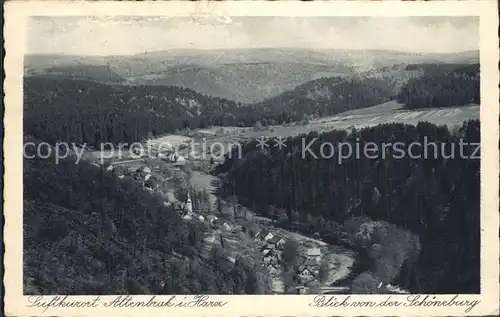 Altenbrak Harz Blick von der Schoeneburg Kat. Altenbrak