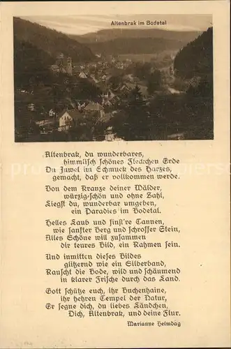 Altenbrak Harz Gedicht Kat. Altenbrak