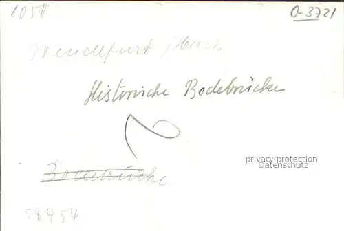 Wendefurth Historische Bodebruecke Kat. Altenbrak