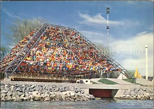 Exposition Nationale Lausanne 1964 Pyramide des Drapeaux  Kat. Lausanne