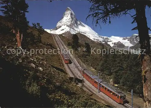 Gornergratbahn Riffelalp Zermatt Matterhorn  Kat. Gornergrat