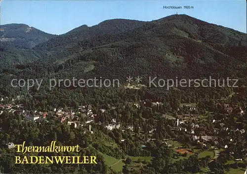 Badenweiler Fliegeraufnahme mit Hochblauen Kat. Badenweiler