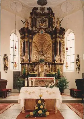 Maria Thann Wallfahrtskirche Maria Himmelfahrt innen Kat. Hergatz