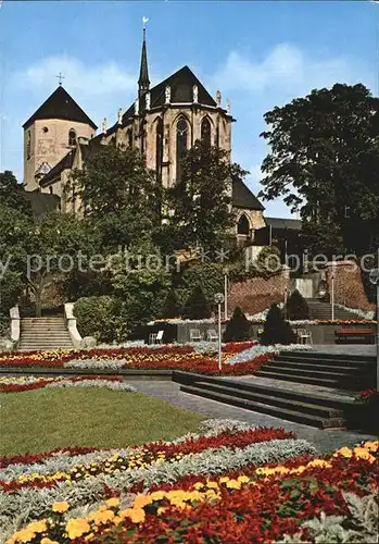 Moenchengladbach Muenterkirche mit Abteikirche Kat. Moenchengladbach