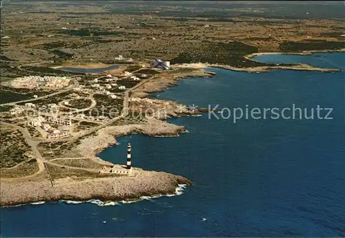 Menorca Cap D`Artrutx Fliegeraufnahme mit Leuchtturm Kat. Spanien