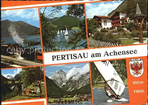 Pertisau Achensee Seepartie mit Karwendel Kat. Eben am Achensee