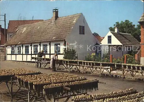 Ronne Stockfische auf Trockengestellen Kat. Bornholm