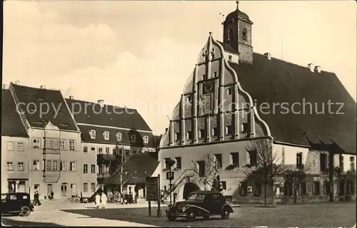 Grimma Rathaus mit Marktplatz Kat. Grimma