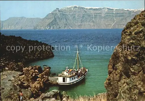Santorin Thira Thera Hafen von Kameni und Phyra Kat. 