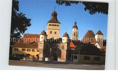 Weissenburg Bayern Ellinger Tor mit Kirche Kat. Weissenburg i.Bay.