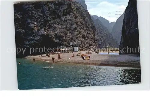 Mallorca Torrente de Pareis Strand Steilkueste Felsen Kat. Spanien