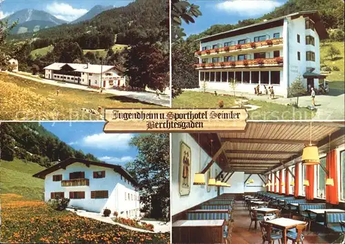 Berchtesgaden Jugendheim und Sporthotel Seimler Gastraum Kat. Berchtesgaden